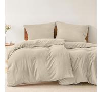 Dreamzie Fundas Nordicas Cama 90 - Ropa de Cama Microfibra Suave Oeko-Tex - Juego de 2 Fundas Edredon 135x200 y 2 Fundas Almohada 80x80 cm - Beige