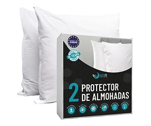 Dreamzie - Juego de 2 Fundas de Almohada Impermeables - para Cojines 50 x 80 cm - Funda Exterior de Algodón Oeko-Tex® - Protectores de Almohada Transpirable, Hipoalergénica - Garantía 10 años