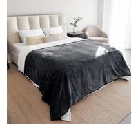 Dreamzie - Manta Impermeable Perro 218x228 cm - Manta Perro Grande Reversible y Lavable - para Sofá y Cama - para Perro Pequeño - Sherpa -Gris Oscuro
