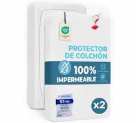 Dreamzie Protector Colchon 80x190 cm Impermeable para Niños (Lote de 2) - Funda Colchon Suave e Hipoalergénica - Transpirable - Certificado Oeko-Tex