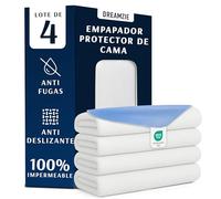 Dreamzie Protector Colchon Impermeable e Absorbente - 50 x 70 cm- Funda Colchon Lavable para Incontinencia - Lote de 4