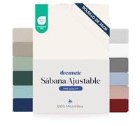 Dreamzie Sabanas 120x200 cm - Esquinas de 35 cm para Colchones Gruesos - 100% Microfibra, Blanco Roto, Certificada sin Productos Químicos (Oeko Tex), Sabanas Bajeras Completamente Elásticas