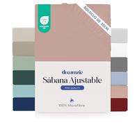 Dreamzie Sabanas 120x200 cm - Esquinas de 35 cm para Colchones Gruesos - 100% Microfibra, Rosa Claro, Certificada sin Productos Químicos (Oeko Tex), Sabanas Bajeras Completamente Elásticas