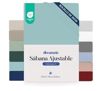Dreamzie Sabanas 140x190/200 cm - Esquinas de 35 cm para Colchones Gruesos - 100% Microfibra, Agua, Certificada sin Productos Químicos (Oeko Tex), Sabanas Bajeras Completamente Elásticas