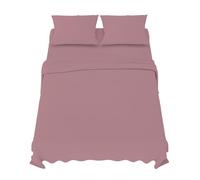 Dreamzie Sabanas 150x200 cm - Juego de Sabanas 4 Piezas - Poliéster Microfibra Cepillada - Sabana Bajera, Sabana Encimera Cama y 2 Fundas de Almohada (Sabanas 150, Rosa)