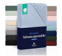 Dreamzie Sabanas Bajeras 140x200 - Bonete 35 cm - Microfibra Suave - para Colchones Gruesos - Certificado Oeko-Tex - Azul