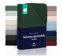 Dreamzie Sabanas Bajeras 140x200 - Bonete 35 cm - Microfibra Suave - para Colchones Gruesos - Certificado Oeko-Tex - Verde