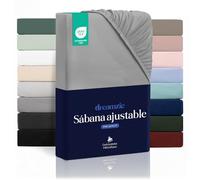 Dreamzie Sabanas Bajeras 80x200 - Bonete 35 cm - Microfibra Suave - para Colchones Gruesos - Certificado Oeko-Tex - Gris