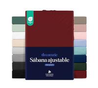 Dreamzie Sabanas Bajeras 80x200 - Bonete 35 cm - Microfibra Suave - para Colchones Gruesos - Certificado Oeko-Tex - Burgundy
