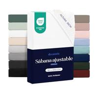 Dreamzie Sabanas Bajeras 90x200 - Bonete 35 cm - Microfibra Suave - para Colchones Gruesos - Certificado Oeko-Tex - Blanco