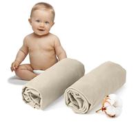 Dreamzie - Sábanas Bajeras Cuna 60x120cm - 100% Algodón Jersey - Lote de 2