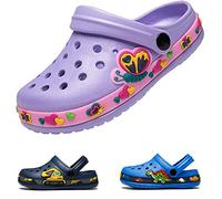 DRECAGE Zuecos Unisex niños Antideslizante Jardín Zapatos Mulas EVA Clogs Niña Niño Violeta 26 EU