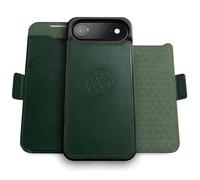 dreem for iPhone 17 Air Case Wallet, Revolutionary Phone Stand, Vegan Leather, MagSafe-Fit, Magnetic Detachable Flip Cover, RFID Blocking Card Holder, Gift-Box [Fibonacci:Dark Green]