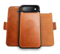 dreem for iPhone 17 Air Case Wallet, Revolutionary Phone Stand, Vegan Leather, MagSafe-Fit, Magnetic Detachable Flip Cover, RFID Blocking Card Holder, Gift-Box [Fibonacci:Caramel]