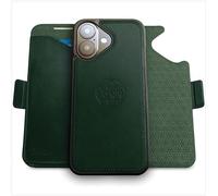 dreem for iPhone 17 Case Wallet, Revolutionary Phone Stand, Vegan Leather, MagSafe-Fit, Magnetic Detachable Flip Cover, RFID Blocking Card Holder, Gift-Box [Fibonacci:Dark Green]