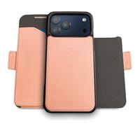 dreem for iPhone 17 Pro MAX Case Wallet, Revolutionary Phone Stand, Vegan Leather, MagSafe-Fit, Magnetic Detachable Flip Cover, RFID Blocking Card Holder, Gift-Box [Fibonacci:Powder Pink]