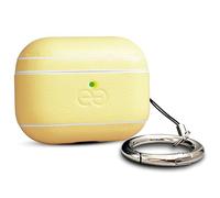 Dreem Om AirPod Pro 3 Case, Leather, with Keychain, Protective One-Piece Hard Shell, Compatible with AirPods Pro 3, Luxury Vegan Leather, with Reveal Motion Effect [Butter]