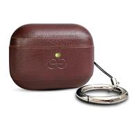 Dreem Om AirPod Pro 3 Case, Leather, with Keychain, Protective One-Piece Hard Shell, Compatible with AirPods Pro 3, Luxury Vegan Leather, with Reveal Motion Effect [Coffee]