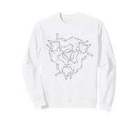 DREI Hasen Trinität Spirituell Symbol Erde Sonne Mond Natur Sudadera