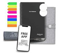Dreiklang - be smart Cuaderno digital A5 Executive, superficie de escritura reutilizable, con funda de tela y sistema organizador, color gris