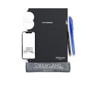 Dreiklang - be smart Cuaderno Reutilizable Espiral A5 con Agenda - Bloc, Rayado & Punteado, incl. 2 Bolígrafos Roller & Paño