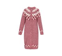 DreiMaster Vintage Abrigo de punto 'Vintage' borgoña / rojo vino / offwhite XL-XXL borgoña / rojo vino / offwhite