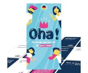 Dreister ¡OHA! El Juego Familiar - Juegos de Mesa - Preguntas y desafíos para Conocer Mejor a los tuyos - para niños y Padres - Juegos 2023
