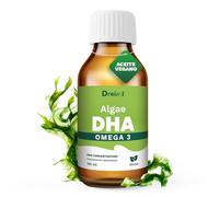 Dreizol by Brudy Lab - Algae DHA - Aceite Omega 3 Vegano de Alta Concentración a partir de Microalgas, DHA con Vitamina E - Sabor Limón y Menta - Sin Gluten ni Lácteos - 100 ml