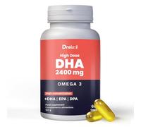 Dreizol by Brudy Lab - Omega 3 2400 mg DHA High Dose - Cápsulas con DHA, EPA y DPA en Triglicéridos - Aceite de Pescado Concentrado - 60 Cápsulas