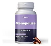 Dreizol by Brudy Lab - Omega 3 Menopausia - 8 en 1- Cápsulas con DHA, EPA y DPA en Triglicéridos, con Vitaminas y Minerales - Alivia los Síntomas de la Menopausia - Sin Gluten ni Lácteos - 60 Cápsulas