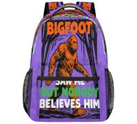 Drekrid Mochila escolar de viaje para hombres y mujeres - Bigfoot Saw Me Mochila ligera para niños y niñas, mochila para laptop de 15.6 pulgadas para estudiantes universitarios, escuela secundaria