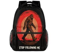 Drekrid Mochila escolar de viaje para hombres y mujeres - Bigfoot Stop Following Me Mochila ligera para niños y niñas, para laptop de 15.6 pulgadas para estudiantes universitarios, escuela secundaria