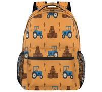 Drekrid Mochila escolar de viaje para hombres y mujeres - Blue Farm Tractor ligero para niños y niñas, mochila para laptop de 15.6 pulgadas para estudiantes universitarios, escuela secundaria