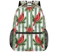 Drekrid Mochila escolar de viaje para hombres y mujeres, mochila ligera Cardinal Holly para niños y niñas, se adapta a laptop de 15.6 pulgadas para estudiantes universitarios, escuela secundaria