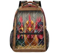 Drekrid Mochila escolar de viaje para mujeres y hombres, mochila ligera de gallinero de granja para niños y niñas, mochila para laptop de 15.6 pulgadas para estudiantes universitarios, escuela