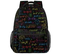 Drekrid Mochila escolar de viaje para niños y niñas, mochila ligera de ciencia matemática, mochila para libros de 15.6 pulgadas para mujeres y hombres, estudiantes universitarios, escuela secundaria