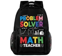Drekrid Mochila escolar de viaje para niños y niñas, mochila ligera para libros de matemáticas, mochila para laptop de 15.6 pulgadas para mujeres y hombres, estudiantes universitarios, escuela