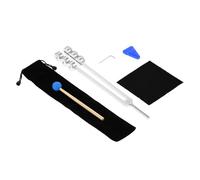 DRELD Diapasón con peso de 32 Hz. Sintonizador de aleación de aluminio con martillo de silicona, punta triangular, bolsa de terciopelo, paño de limpieza, llave Allen para piel, cabello, huesos