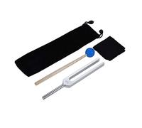 DRELD Tenedor de afinación de 432 Hz, afinador de curación de sonido con bolsa de almacenamiento de martillo de silicona para ajuste de instrumentos de guitarra de violín, reparación de curación