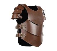 Dremdo Armadura Medieval De Cuero para El Pecho, Coraza Gótica Vikinga para El Pecho, Cosplay Renacentista De Caballero, Armadura De Batalla para Halloween, Fiesta Temática,Marrón
