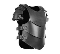 Dremdo – Armadura de cuero para pecho – Coraza gótica vikinga, cosplay renacentista, negro