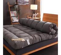 Dremdo Colchón De Suelo Japonés Colchón De Futun, Colchón Plegable De Colchón De Tatami Engrosado, Colchón De Suelo Plegable Transpirable Colchón De Campamento De Cama,Gris,90x200cm