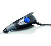 Dremel 290 - Grabadora 35 W, Kit Herramienta de Grabado con 3 Puntas y 4 Plantillas para Grabar Cristal, Cuero, Madera, Negro/Gris