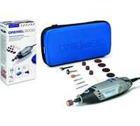 Dremel 3000 - Multiherramienta 130 W, kit con 15 accesorios y estuche, velocidad variable 10.000-33.000 rpm para tallar, grabar, fresar, amolar, limpiar, pulir, cortar y lijar (Versión Español)