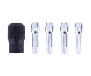 Dremel 4485 Portabrocas y Pinzas (0,8/1,6/2,4/3,2 mm) - Kit de 5 Accesorios para Multiherramientas Incluye 4 Boquillas y Tuerca de Boquilla