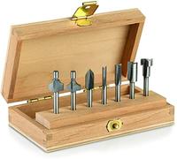 Dremel Juego de brocas 660 - 7 brocas multiuso, mango 3,2 mm, caja de madera