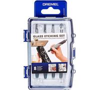 Dremel 682 - Juego de grabado para vidrio, kit de accesorios con 8 herramientas rotativas para grabar en vidrio