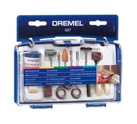 Dremel 687 Juego multiuso, kit de accesorios con 52 accesorios para herramientas rotativas [Clase de eficiencia energética A]