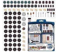 Dremel 723 Kit de 100 Accesorios Variados - Juego de Accesorios para Herramienta Rotativa para Tallar, Fresar, Amolar, Limpiar, Pulir, Cortar, Lijar y Grabar