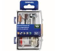 Dremel 730-01 Kit de accesorios de herramientas rotativas multiuso, juego de 52 piezas, incluye una broca de tallado, tambores de lijado, piedras de molienda, discos de corte y una caja de almacenamiento